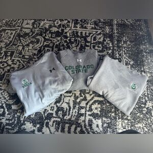 Under Armour Gray Sweatshirt and Crewnecks with Colorado State Logo Bundle
